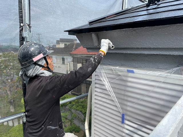 外壁塗装上塗り